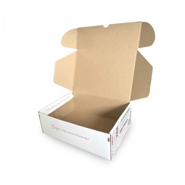 Caixa de papelão microondulado M10 (25x18x8) - Gratidão