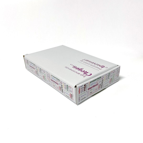 Caixa de papel microondulado mini envio (16x11x3) - Gratidão