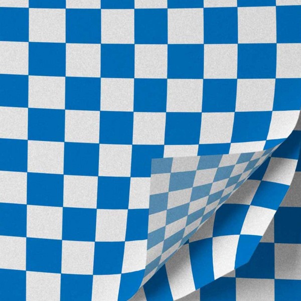 Papel seda xadrez azul
