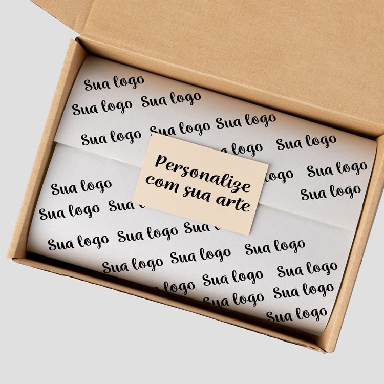 lobo Marco de referencia estilo Imprimaria - Personalizados para unboxing Papel seda personalizado A4 -  21x29.7 cm