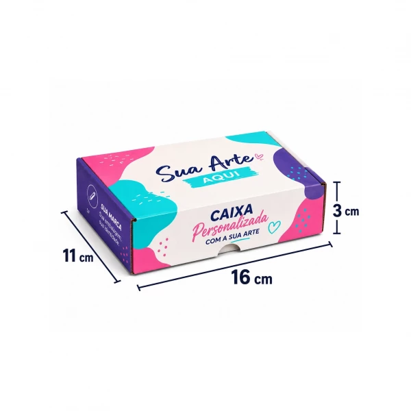 Caixa de papelão mini envio (16x11x3) - Personalizada