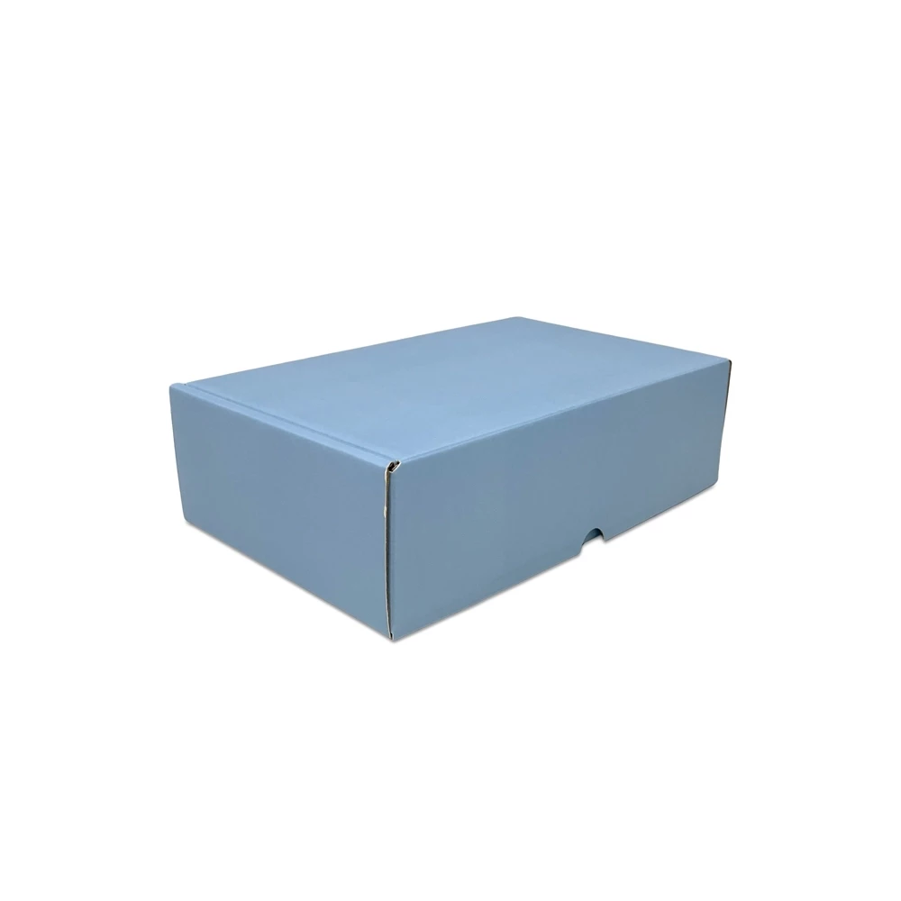 Caixa de Papelão Microondulado G08 Azul (31x18x9cm) - Embalagem para Envio