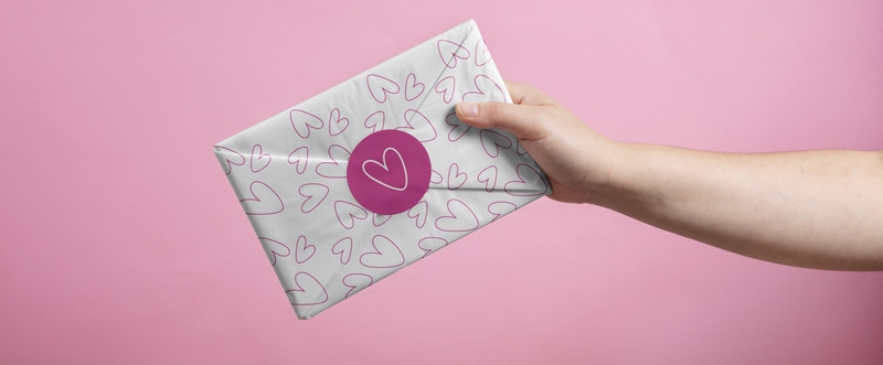 Papel Seda Cora&ccedil;&otilde;es Rosa Imprimaria